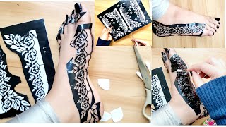 اسهل واجمل واروع استكرات ورد حناء للارجل ممكن انك تشوفيها    Beautiful henna stickers for the feet