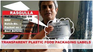 Transparent Plastic Label Stickers for Food Packing | Details looks like Printed Matter screenshot 2