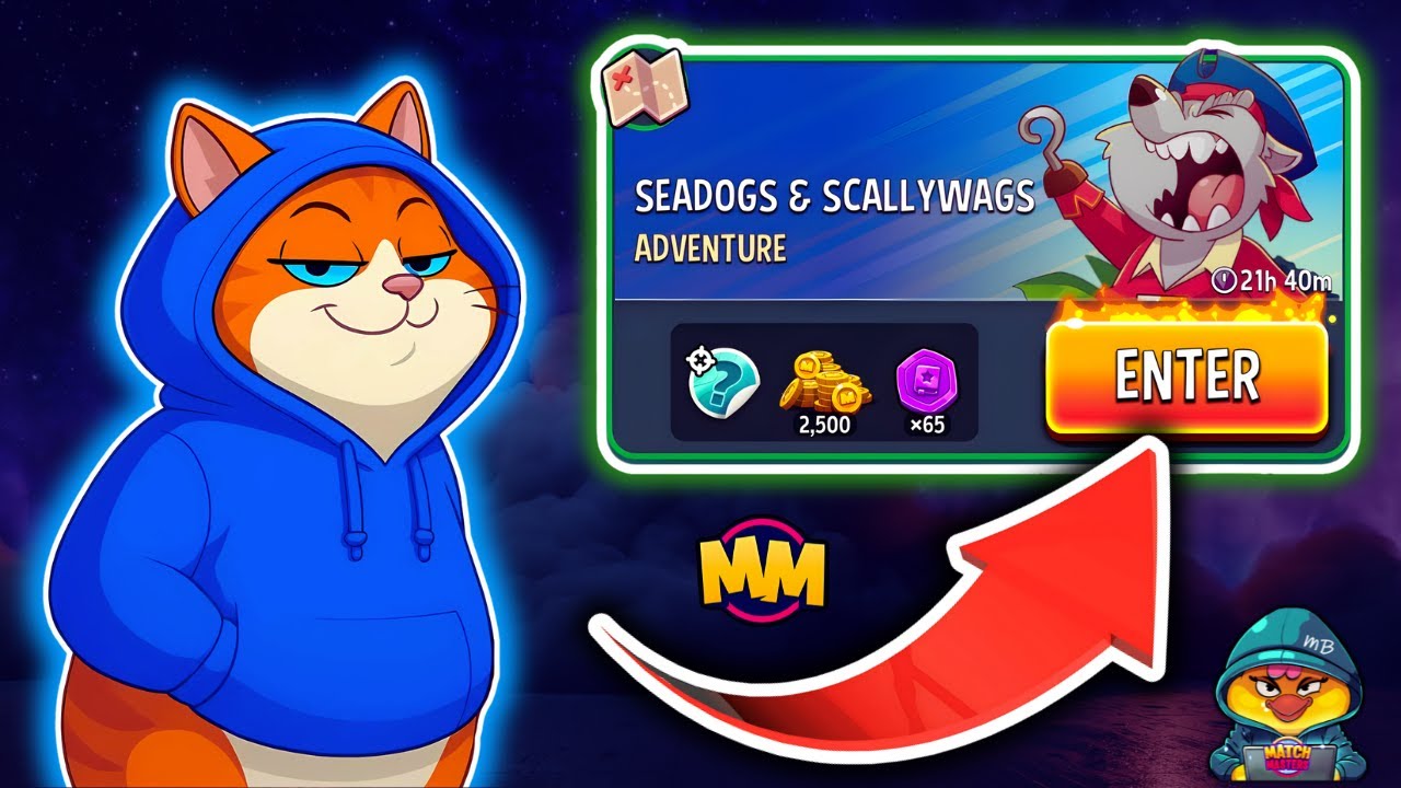 HACKED PUSS GOES on COLOR CLIMB ADVENTURE 🔥 SEADOGS & SCALLYWAGS on MATCH MASTERS