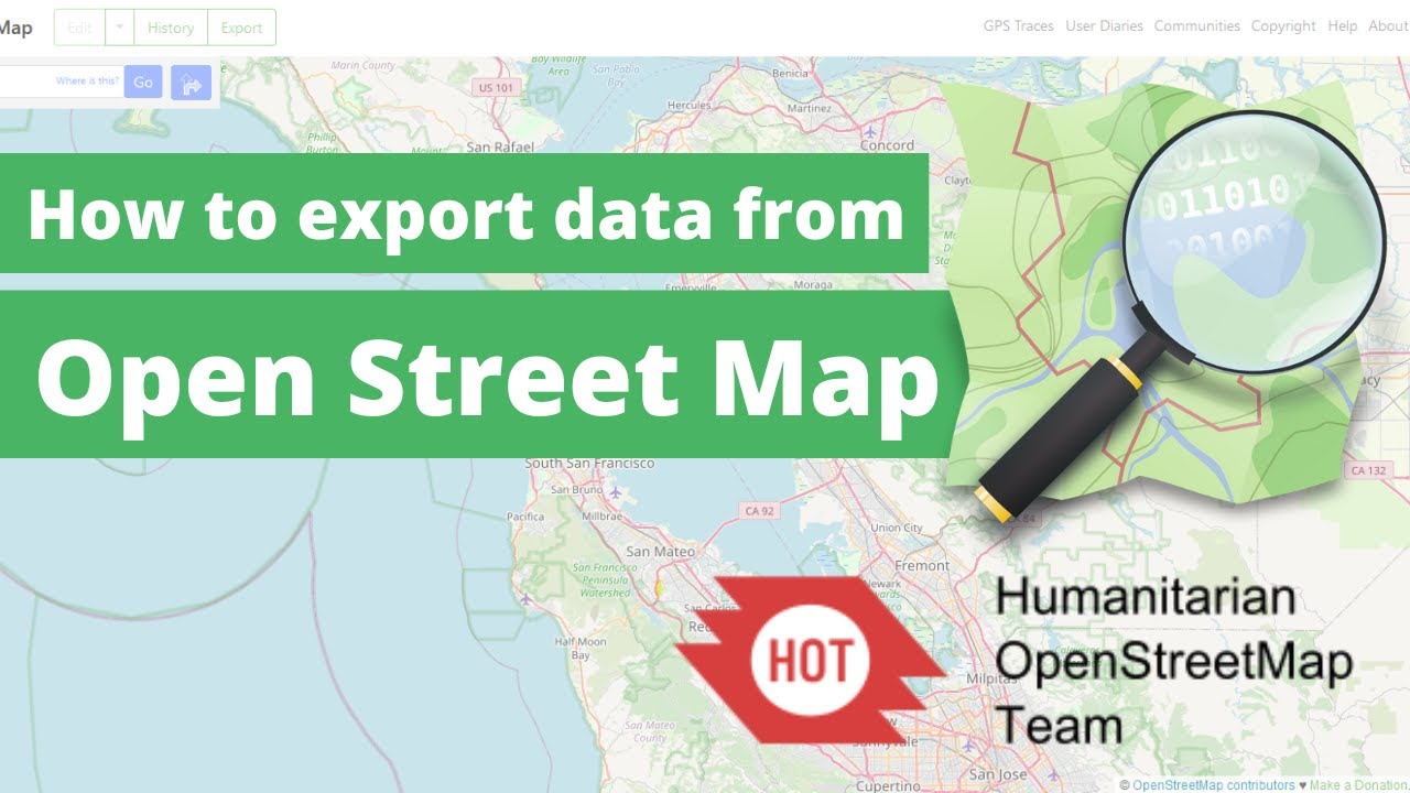 How to export data from Open Street Map (OSM) - YouTube
