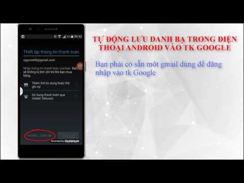 Tự động lưu danh bạ điện thoại vào gmail