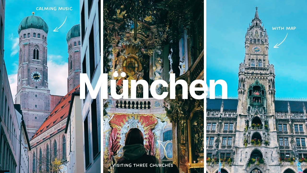Munich (München) Walking Tour | No Commentary • Relaxing music • Map