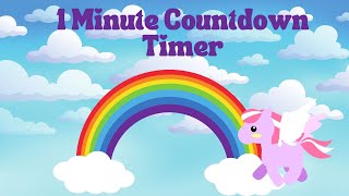 Rainbow Unicorn 1 Minute Timer Countdown