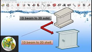 Quick Conversion of 1D Beams to Shells or Solids | Inflate Function in HyperMesh 2024 |