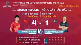 Famous ITTF WTTC FINALS, 2025 - MS - SF - WANG Chuqin & Truls MOREGARD (24.05.2025) Wealth