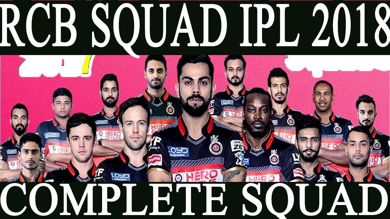 IPL 2018 Royal Challengers Bangalore Team Squad | RCB Confirm Squad 2018