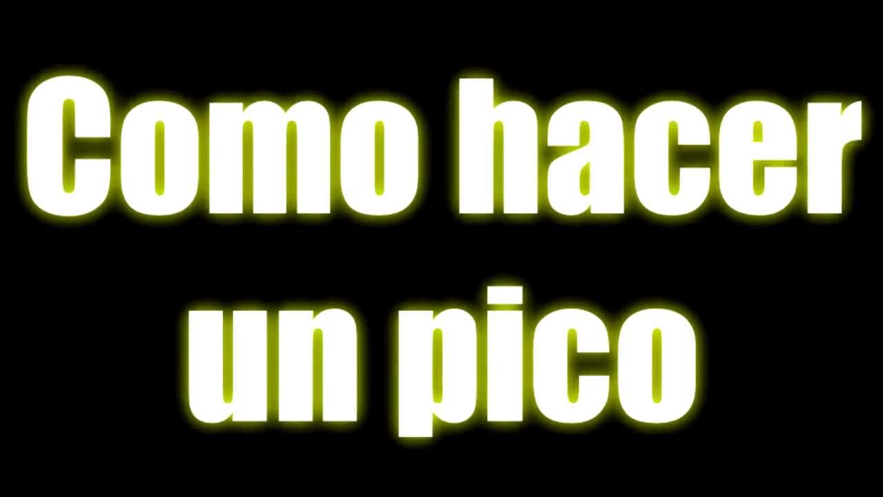 Como Hacer Un Pico De Fomi