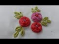 Spider Web Stitch Flower with Daisy Stitch Leaves | DIY Floral Hand Embroidery Reference