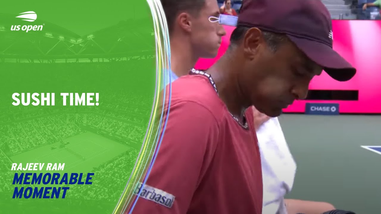 Rajeev Ram Eats Sushi During Match! | 2023 US Open