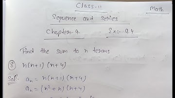 Class 11 ll Chapter Sequences and Series Ex :- 9.4 ll Question no.8 Answer.