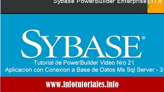 Tutorial de PowerBuilder Basico: Video 21 -  Aplicacion con Conexion a Base de Datos