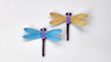 Cách làm con chuồn chuồn bằng kẽm nhung - How to make a dragonfly using a pipe cleaner