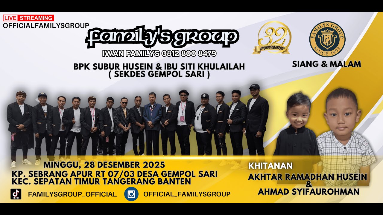 Live Familys Group Edisi Kp Sebrang Apur Sepatan Tangerang - Banten | Minggu, 28 Desember 2025 MALAM