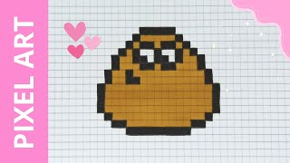 How to draw POU in Pixel Art step by step | Pixel Art Tutorial