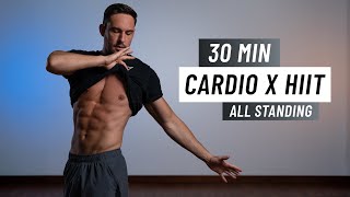 30 Min Cardio HIIT Workout For Fat Burn  ALL STANDING  No Equipment, Home Workout