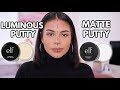 NEW ELF PUTTY PRIMERS: MATTE VS LUMINOUS / Which One Is Better? *12 hour wear test*