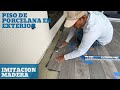 Como instalar piso de PORCELANA  imitación madera en exteriores