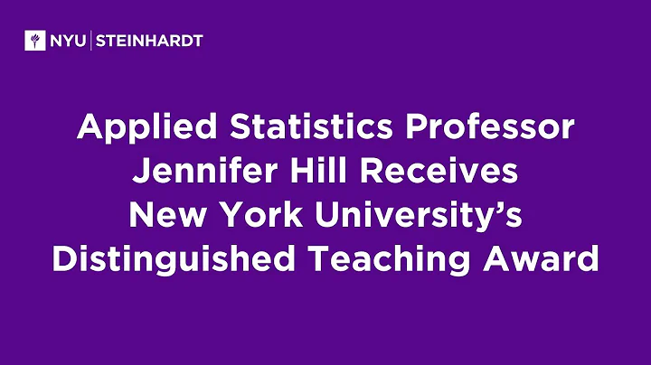 NYU Steinhardt Professor Jennifer Hill Receives Di...