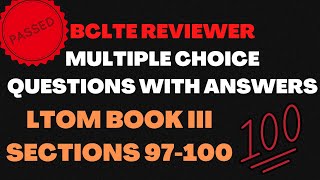 BCLTE BOOK 3 SECTIONS 97-100 | BCLTE REVIEWER 2023