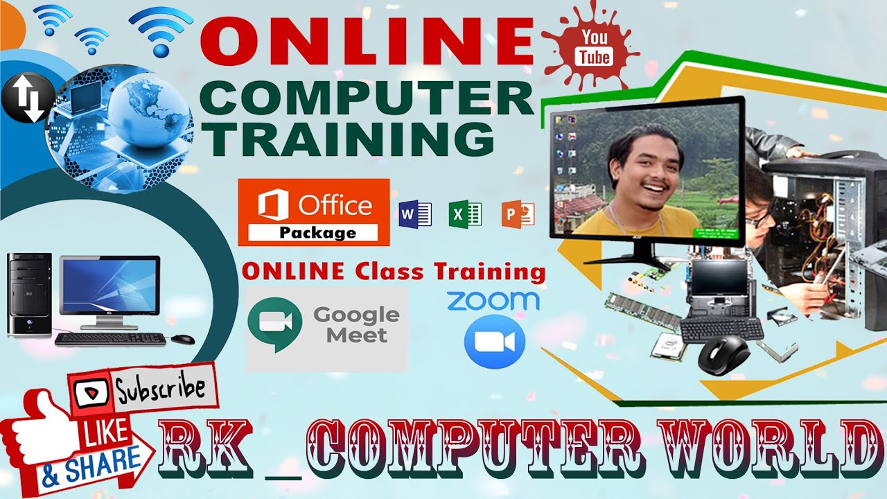 Office Package Part1|Parts of computer, Opening & ShutDown Method, Changing background, Screen Saver