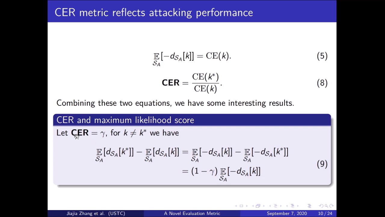 A Novel Evaluation Metric for Deep Learning-Based Side Channel Analysis and Its Extended Applic...