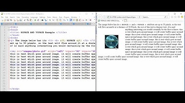 HSPACE AND VSPACE IN HTML