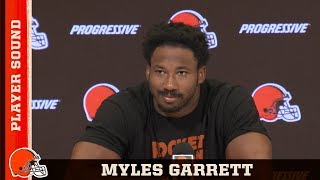 Myles Garrett on Lamar Jackson: "He's elusive as they come" | Player Sound