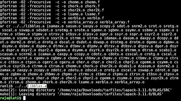 BLAS LAPACK Installation