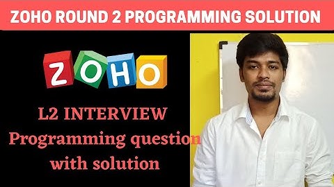 Zoho L2 Interview Programming Question with Solution | BiNaRiEs