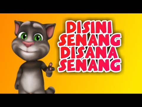  Kucing  Tom lucu nyanyi  lagu anak anak Disini Senang Disana 