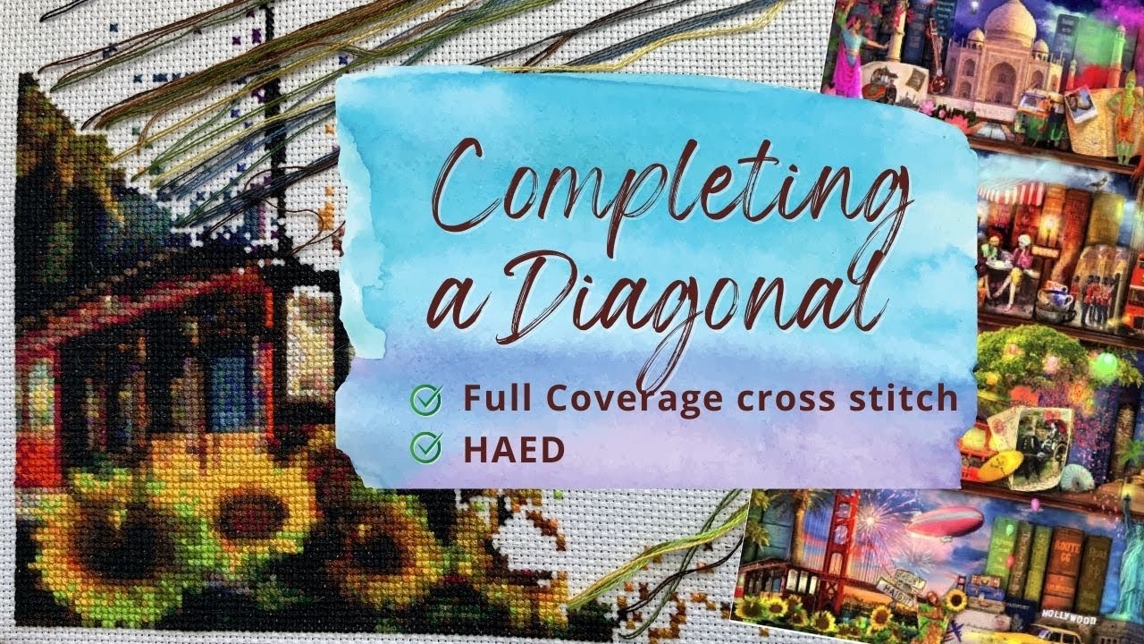 Cross Stitch Diagonal Parking from Cross Country Stitch With Me YouTube