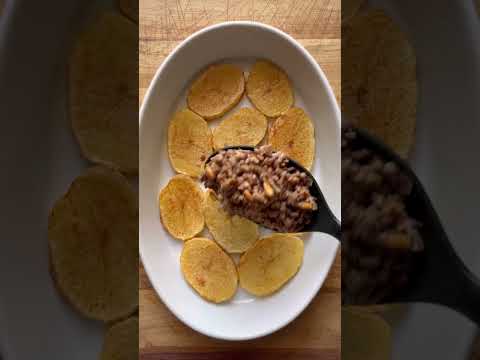 صينية الزهرة و البطاط بالطحينة    