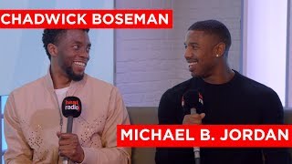 Chadwick Boseman & Michael B Jordan on Black Panther, Cast Parties & and Brag Off