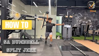 How to Do SINGLE ARM DUMBBELL SPLIT JERK | Correct Form & Technique | ATHMOVE