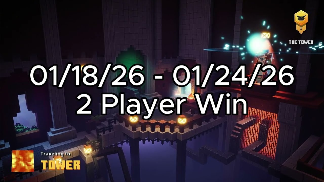 Minecraft Dungeons Tower Apocalypse 01/18/2026 - 01/24/2026 2 Player Win