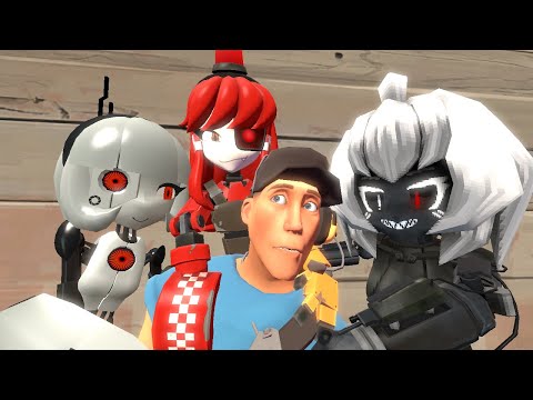 SFM - Turret Girls want to play with Scout...