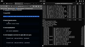 ¿COMO INSTALAR LAMP SERVER CON PHPMYADMIN EN FEDORA LINUX? -9- INSTALACIÓN DE PHPMYADMIN EN FEDORA