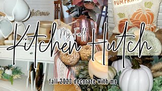 *NEW* COZY FALL DECORATE WITH ME \/ FARMHOUSE KITCHEN HUTCH \/ NEUTRAL FALL HOME DECOR\/ROBIN LANE LOWE