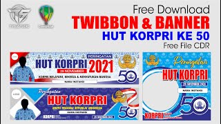 Design BANNER & TWIBBON HUT KORPRI ke 50 Free DOWNLOAD file CDR X7 #TirthaStudio Design BANNER & TWIBBON HUT KORPRI ke 50 Free DOWNLOAD file CDR X7 #TirthaStudio