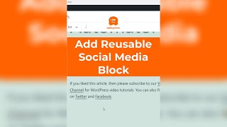 How to Create a Reusable Social Media Block in WordPress screenshot 1