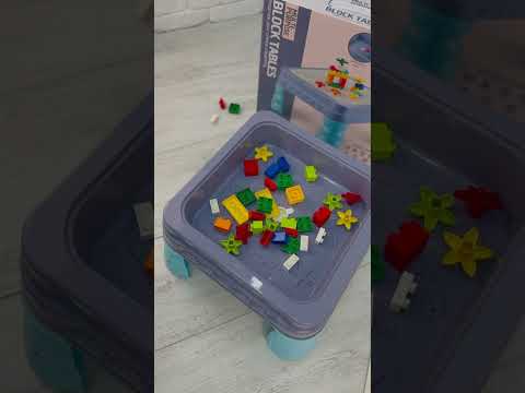 Дитячий ігровий столик 3в1 сумісний з констуктором Lego Duplo лего покриття | Для води піску конструктора, видео 1