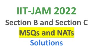 IIT-JAM 2022 MSQs & NATs Solved | Section B and Section C screenshot 3