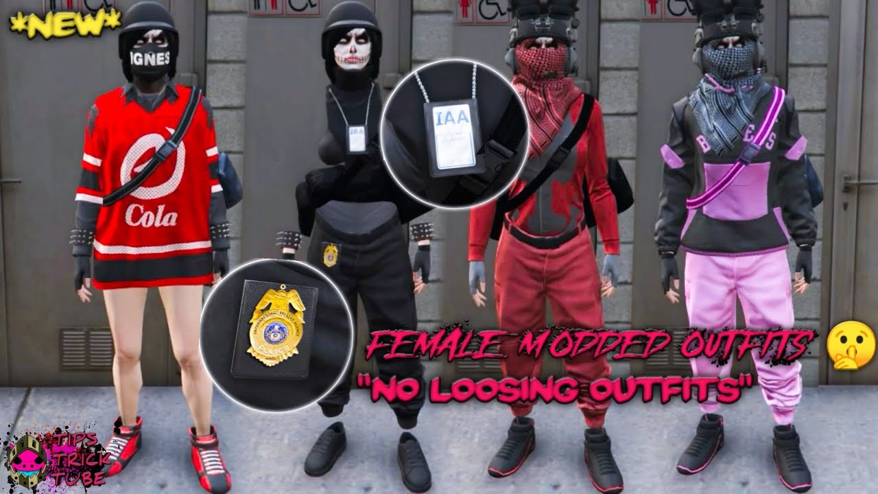 GTA 5 ONLINE HOW TO GET MULTIPLE FEMALE MODDED OUTFITS! (NO TRANSFER ...