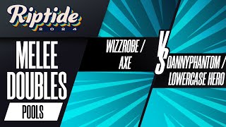 Wizzrobe/Axe vs DannyPhantom/Lowercase hero - Riptide 2024 - Melee Doubles - Pools