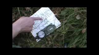 Navigation with lensatic compass and map 4