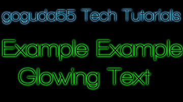 How to Make Glowing Text (Photoshop Elements, Photoshop, GIMP)