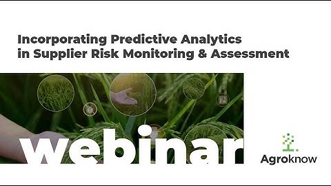 Webinar: Incorporating Predictive Analytics in Supplier Risk Monitoring & Assessment