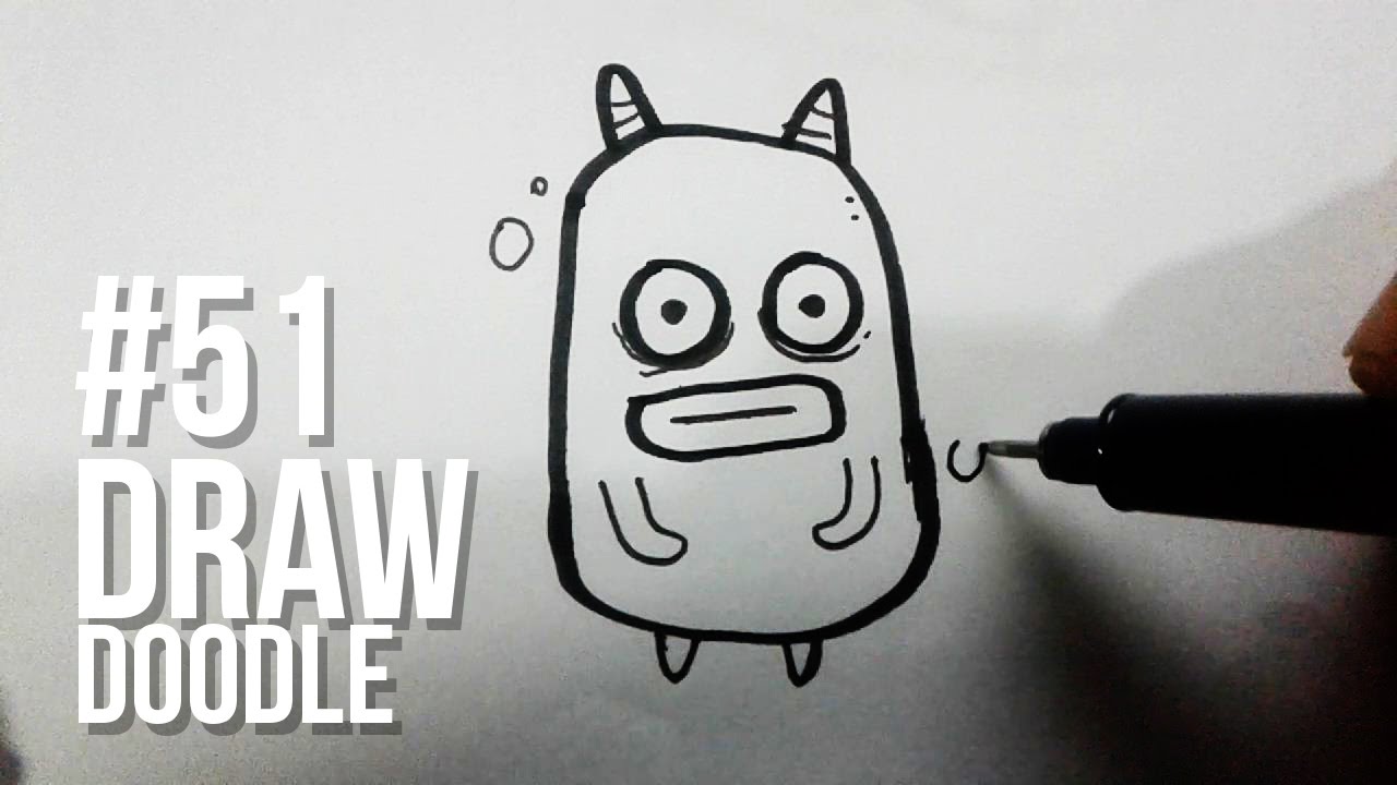 Draw 51 Cara Menggambar Monster Doodle Character Tutorial