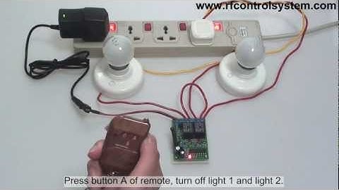 2 Channel DC RF Latching Remote Control Transmitter & Receiver