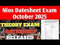 Nios datesheet.nios October datesheet.nios October datesheet released.nios oct 2025 datesheet came